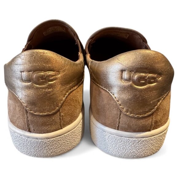 UGG Australia Jess Slip-On Suede Sneakers – Gold Tan – Women’s Size 8 – EUC - Picture 4 of 5